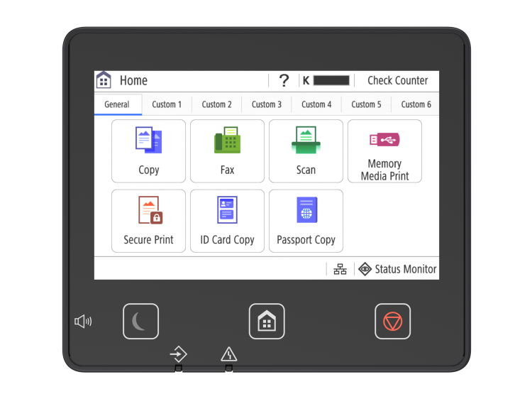 i-SENSYS MF463dw II Touch Panel FRT.png